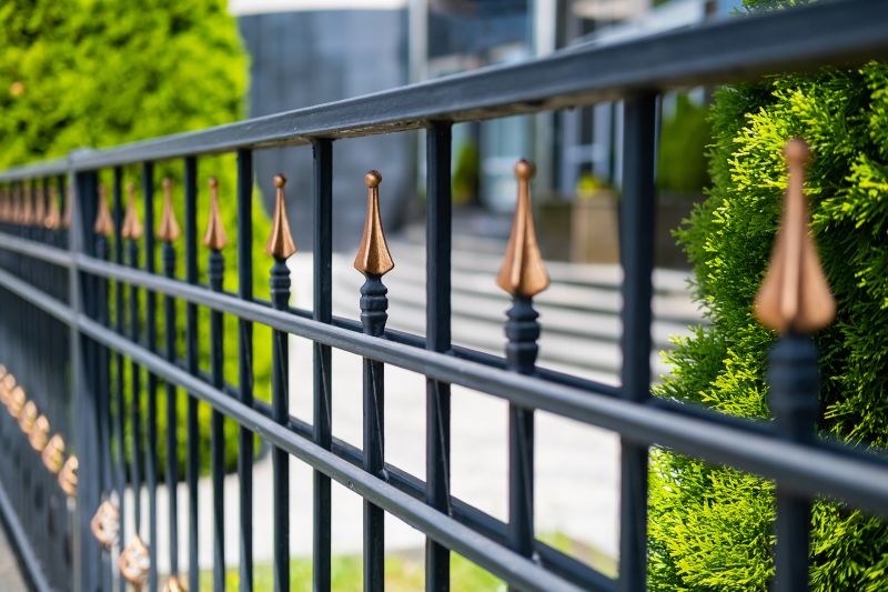 Black Iron Fence Installation detail